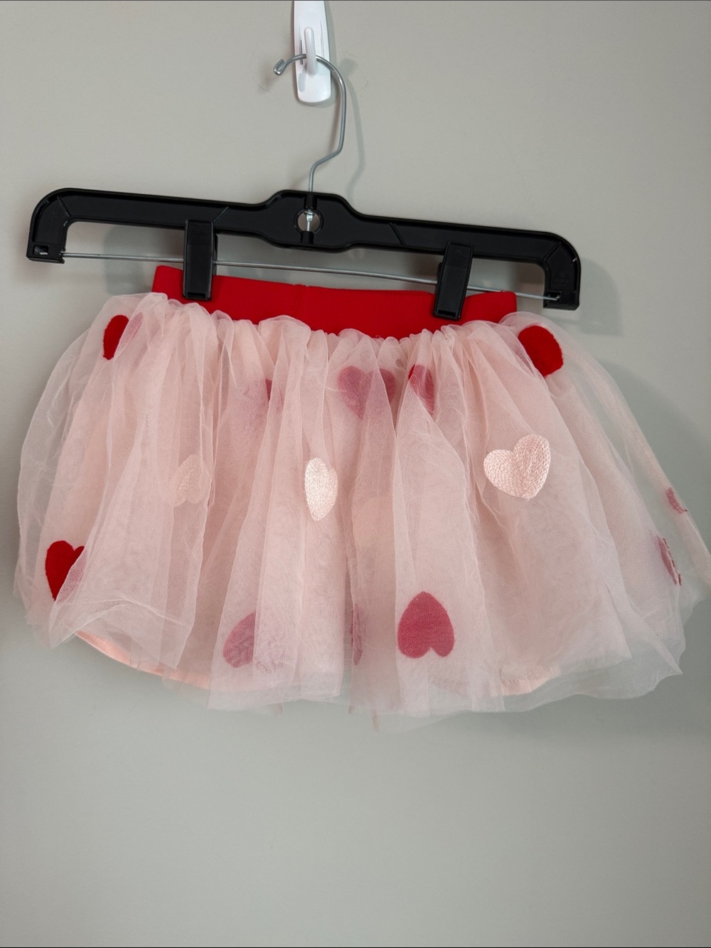 Cat & Jack Red and Light Pink Layered Tulle Skirt